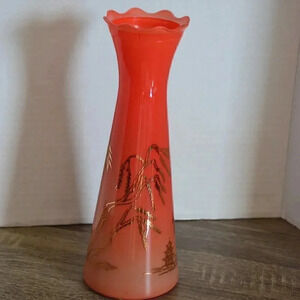 5/$25 Vtg Reverse Painted  Vase